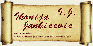 Ikonija Jankićević vizit kartica